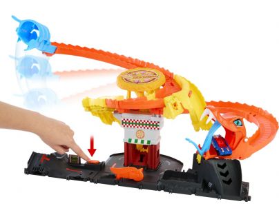 Mattel Hot Wheels City Hladná kobra útočí na pizzerku