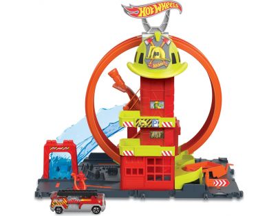 Mattel Hot Wheels City Super Hasičská stanica so slučkou