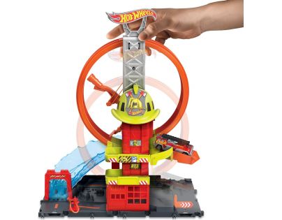 Mattel Hot Wheels City Super Hasičská stanica so slučkou