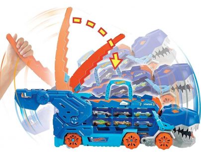Mattel Hot Wheels City T-Rex ťahač so svetlami a zvukmi