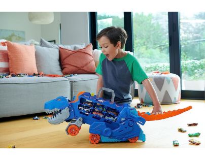 Mattel Hot Wheels City T-Rex ťahač so svetlami a zvukmi