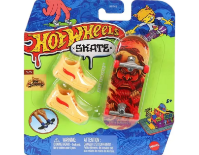 Mattel Hot Wheels fingerboard a topánky 10,5 cm Fiery trickster