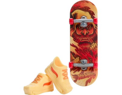 Mattel Hot Wheels fingerboard a topánky 10,5 cm Fiery trickster