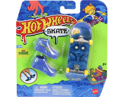 Mattel Hot Wheels fingerboard a topánky 10,5 cm Raccoon roll