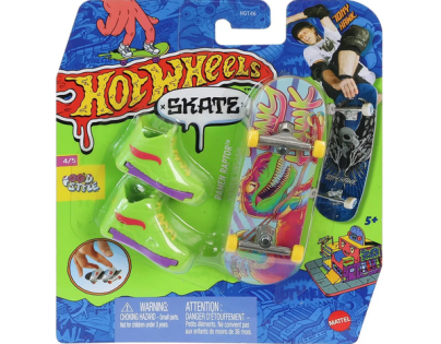 Mattel Hot Wheels fingerboard a topánky 10,5 cm Ramen Raptor