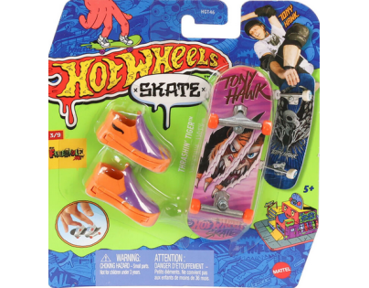 Mattel Hot Wheels fingerboard a topánky 10,5 cm Thrashin tiger