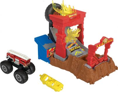 Mattel Hot Wheels Monster trucks aréna Závodní výzva herní set Fire Crash Challenge