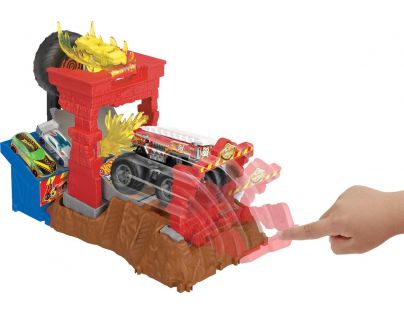 Mattel Hot Wheels Monster trucks aréna Závodní výzva herní set Fire Crash Challenge
