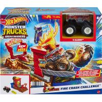 Mattel Hot Wheels Monster trucks aréna Závodní výzva herní set Fire Crash Challenge 4