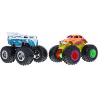 Mattel Hot Wheels Monster trucks demoliční duo Drag Bus a Volkswagen Beetle 2
