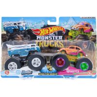 Mattel Hot Wheels Monster trucks demoliční duo Drag Bus a Volkswagen Beetle 6
