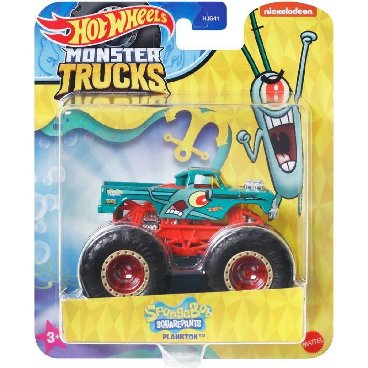 Mattel Hot Wheels Monster Trucks tematický truck 9 cm Plankton
