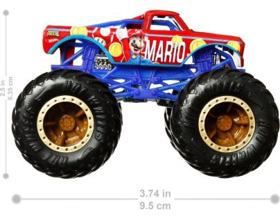 Mattel Hot Wheels Monster Trucks tematický truck 9 cm Super Mario