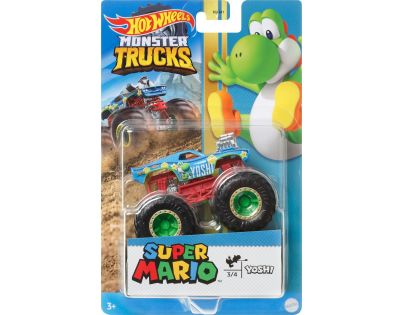 Mattel Hot Wheels Monster Trucks tematický truck 9 cm Yoshi