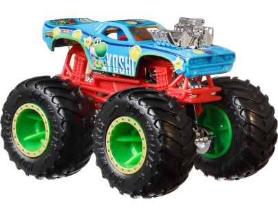 Mattel Hot Wheels Monster Trucks tematický truck 9 cm Yoshi