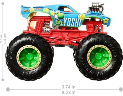 Mattel Hot Wheels Monster Trucks tematický truck 9 cm Yoshi