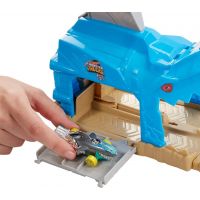 Mattel Hot Wheels monster trucks pretekárske herné set modrý 4