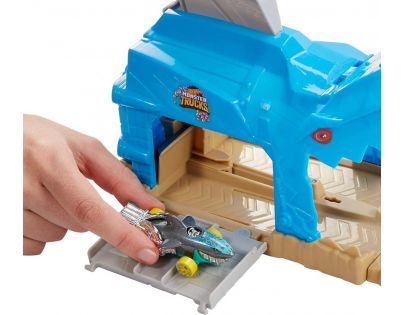 Mattel Hot Wheels monster trucks pretekárske herné set modrý