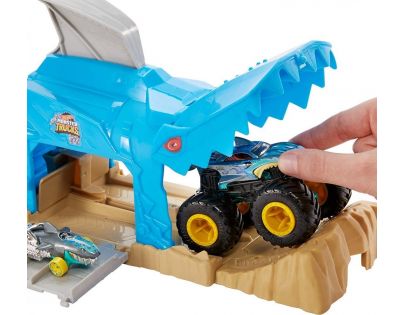 Mattel Hot Wheels monster trucks pretekárske herné set modrý