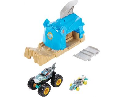 Mattel Hot Wheels monster trucks pretekárske herné set modrý