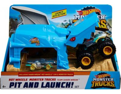 Mattel Hot Wheels monster trucks pretekárske herné set modrý