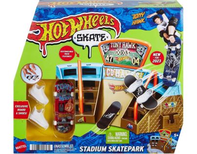 Mattel Hot Wheels Skates Fingerboard skatepark Herný set Stadium Skatepark - Poškodený obal