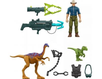 Mattel Jurassic World Alan Grant s dinosaurami a doplnkami
