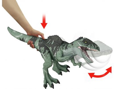 Mattel Jurský Svet revúci obrie Giganotosaurus s reálnymi zvukmi - Poškodený obal