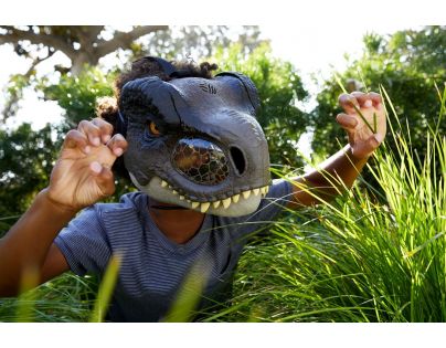 Mattel Jurský svet T-Rex maska na tvár so zvukmi