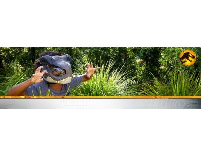 Mattel Jurský svet T-Rex maska na tvár so zvukmi