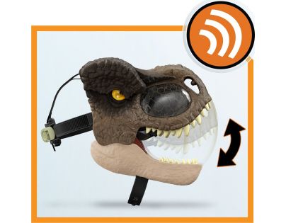Mattel Jurský svet T-Rex maska na tvár so zvukmi