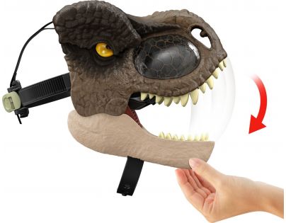 Mattel Jurský svet T-Rex maska na tvár so zvukmi