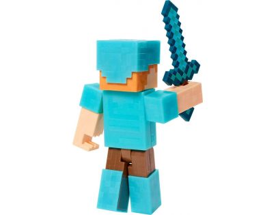 Mattel Minecraft 8 cm figúrka Alex Diamond Armor s mečem