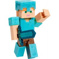 Mattel Minecraft 8 cm figúrka Alex Diamond Armor s mečem 4