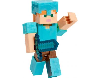 Mattel Minecraft 8 cm figúrka Alex Diamond Armor s mečem
