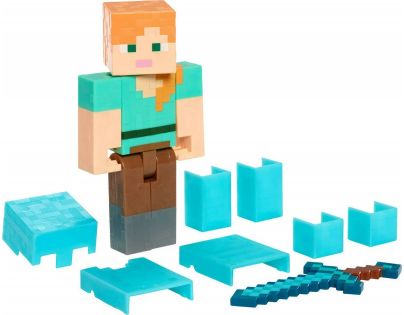 Mattel Minecraft 8 cm figúrka Alex Diamond Armor s mečem