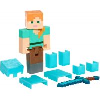 Mattel Minecraft 8 cm figúrka Alex Diamond Armor s mečem 5
