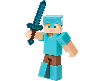 Mattel Minecraft 8 cm figúrka Alex Diamond Armor s mečem