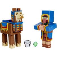Mattel Minecraft 8 cm figurka dvojbalení Llama a Wandering Trader 2