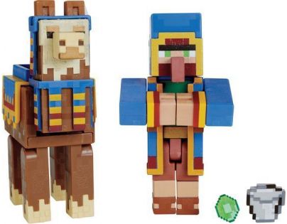 Mattel Minecraft 8 cm figurka dvojbalení Llama a Wandering Trader