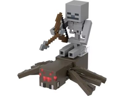 Mattel Minecraft 8 cm figurka dvojbalení Skeleton and Spider Jockey - Poškodený obal