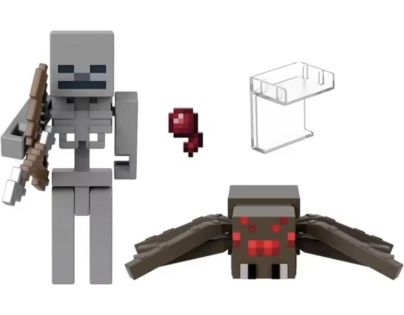 Mattel Minecraft 8 cm figurka dvojbalení Skeleton and Spider Jockey - Poškodený obal