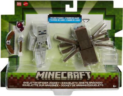 Mattel Minecraft 8 cm figurka dvojbalení Skeleton and Spider Jockey - Poškodený obal