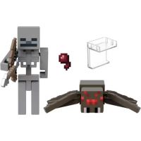 Mattel Minecraft 8 cm figurka dvojbalení Skeleton and Spider Jockey 3