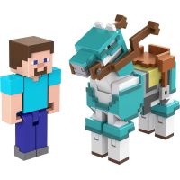 Mattel Minecraft 8 cm figurka dvojbalení Steve and Armored Horse - Poškodený obal 3