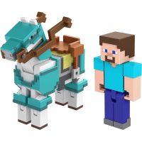 Mattel Minecraft 8 cm figurka dvojbalení Steve and Armored Horse - Poškodený obal 4