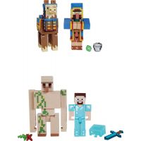 Mattel Minecraft 8 cm figurka dvojbalení Steve and Iron Golem 4