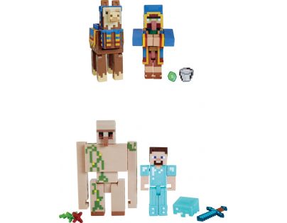 Mattel Minecraft 8 cm figurka dvojbalení Llama a Wandering Trader