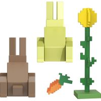 Mattel Minecraft 8 cm figúrka Rabbits Carrot and Sunflower 5