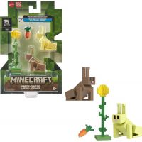 Mattel Minecraft 8 cm figúrka Rabbits Carrot and Sunflower 2